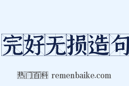 完好无损造句是什么意思的图片